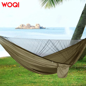 Hamaca WOQI de Nailon, Portátil, Ligera, Individual/Doble, con Mosquitera, para Acampar al Aire Libre, Playa, Jardín, Viajes, Mochila - Product Image 1
