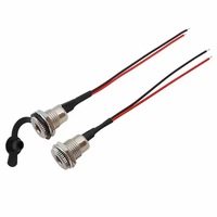 Conector de CC de montaje en Panel de, conector de alimentación de barril de Metal de 2,1mm y 2,5mm, Conector de arnés de cables