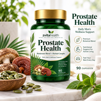 Complément alimentaire pour la prostate en marque privée, 60 capsules, Saw Palmetto, Beta-Sitosterol, Zinc, Sélénium pour la santé urinaire des hommes