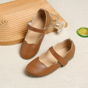 Nouvelles chaussures plates en cuir PU pour enfants, confortables pour les mini fashionistas, chaussures plates unies pour enfants - Product Image 3