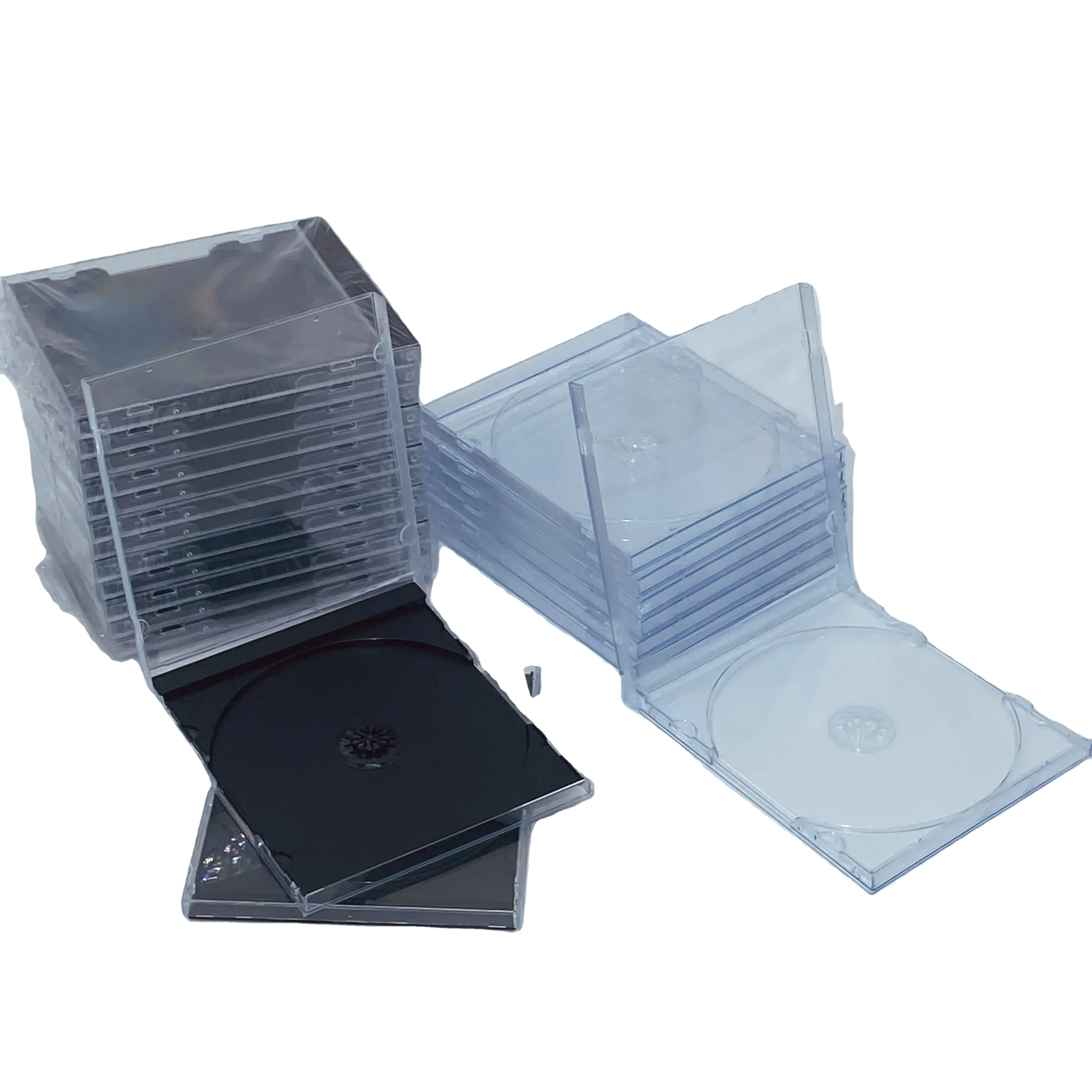 Caixa de cd para casamento, caixa preta para inserir cd para casamento, caixa de plástico duro 2022