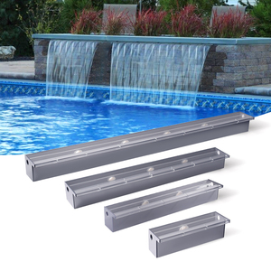 Cascade d'eau LED en PVC/Acrylique colorée pour piscine, OEM/ODM, vente chaude - Product Image 1