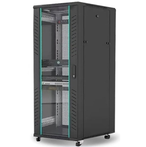 Armoire serveur sur pied de 1,6 m, modèle profond 1640*600*800 mm, en acier SPCC avec porte en verre trempé revêtu, en stock. - Product Image 1