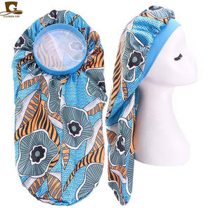 अच्छी गुणवत्ता के जूलिंग के नए अफ्रीकी प्रिंट ट्यूब नाइट कैप रंग लंबी पूंछ टोपी गुणवत्ता स्रोत - Product Image 5