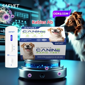 Safvet 광견병 테스트 수의사 진단 광견병 Ag 테스트 키트 애완 동물을위한 안티 광견병 바이러스 항체 신속 테스트 키트 - Product Image 1
