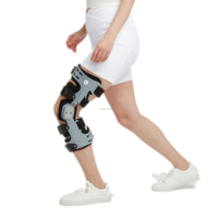 Attelle de Genou Professionnelle pour la Rééducation Orthopédique et le Traitement Conservateur de l'Arthrose (OA) avec Sangle à Boucle