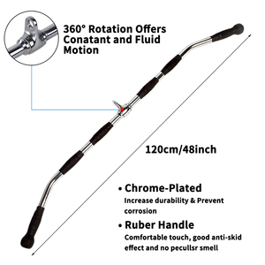 Tellus Pro-Grip Revolving <strong>V</strong> Bar Triceps Rope Heavy Duty Cable Attachment Lat <strong>Pulldown</strong> Double D Row Knurled Functional Grips - Product Image 2