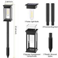Lampes solaires LED étanches IP67 pour l'extérieur, style lanterne, pour allées, chemins, jardins, pelouses, patios, décoration