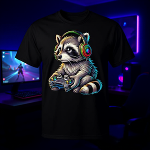 Camiseta Gaming Raccoon para jugadores, hombres, niños, ropa para amantes de los videojuegos - Product Image 3