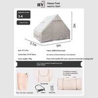 Tente de camping gonflable entièrement automatique Haoyu en tissu Oxford, 6,3 mètres carrés, imperméable, quatre saisons, prête à l'emploi, individuelle