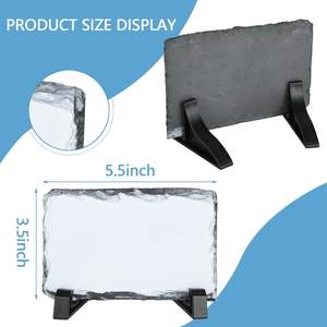 Wholesale Custom Logo Size Sublimation Rock Slate Blanks Rectangle Polished Sublimation Photo Slates - Product Image 2