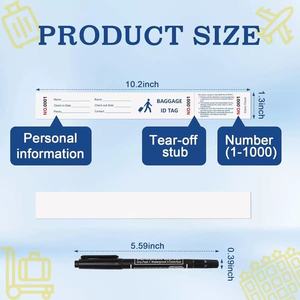 Etichette per Bagagli Personalizzate, Resistenti e Impermeabili, <span class=keywords><strong>con</strong></span> <span class=keywords><strong>Numero</strong></span> di Serie, per Hotel, Supermercati e Negozi - Product Image 5