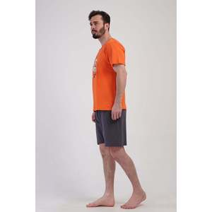 Ensemble short et t-shirt à manches courtes pour homme, respirant, col rond, avec poches, style décontracté vintage hip-hop imprimé - Product Image 3