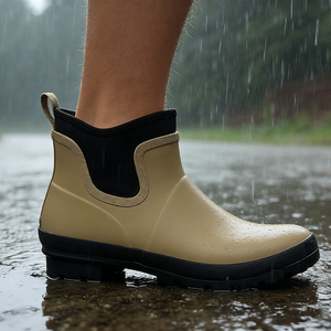 Botas de Lluvia para Mujer, Transpirables, de EVA, PVC y Cuero Genuino, con Elásticos Laterales, para Días Lluviosos, Fabricadas en China - Product Image 6