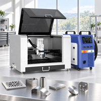 Mesin Pemotong, Pengelasan, dan Pembersihan Laser Serat ALL ONE 800W dengan Kepala Laser Au3tech - CNC Otomatis Tipe Meja 3-Axis untuk Logam/Kuningan Baru