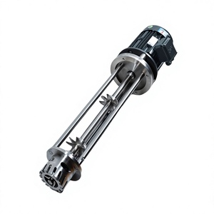 Disperseur-émulsifiant à cisaillement haute vitesse pour poudres liquides, mélangeur-homogénéisateur avec socle élévateur pour l'industrie alimentaire - Product Image 1
