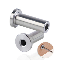 Mangas protectoras de acero inoxidable T316, ojal para barandilla de Cable de cubierta de 1/8 "y 3/16" para barandilla de cubierta de escalera, madera y Metal