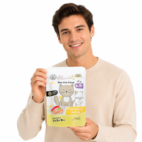 Nourriture humide pour animaux de compagnie en sachet de 100 g, riche en viande, saveur délicieuse, poulet et légumes mélangés, repas nutritif pour chats, directement de l'usine