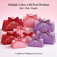 Boîte cadeau triangulaire pour fleurs, bonbons, mariage, Saint-Valentin, anniversaire, fête, avec ruban