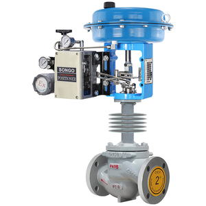 WCB Van Điều Tiết Một Chỗ Ngồi Bằng Khí Nén Loại Tản Nhiệt Van Cầu Điều Khiển Màng Khí Nén DN80 - Product Image 4