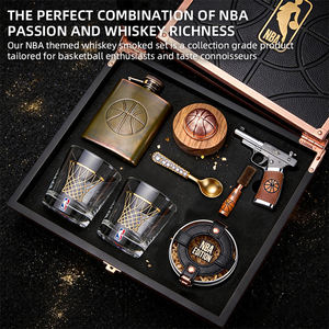 ชุดสูบบุหรี่วิสกี้ธีมบาสเกตบอล ของขวัญพรีเมียมสำหรับแฟน <span class=keywords><strong>NBA</strong></span> และผู้รู้จักวิสกี้ - Product Image 3