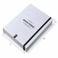 Boîte cadeau en papier à couvercle rigide à charnières, emballage personnalisé de style livre avec doublure intérieure pour cadeaux