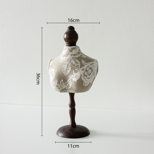 Vintage Walnut đồ trang sức bằng gỗ hiển thị đứng cho vòng cổ bông tai vòng đeo tay mannequin hiển thị khung cho cửa hàng truy cập đạo cụ - Product Image 6