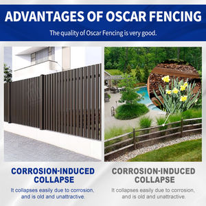 Panneaux de clôture en aluminium revêtu en promotion, design bois composté pour l'intimité, idéal pour jardin, <span class=keywords><strong>balcon</strong></span>, cour - Product Image 6