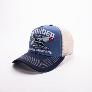 <span class=keywords><strong>Cappello</strong></span> Trucker Vintage Retrò a 5 Pannelli con Logo Personalizzato, Berretto in Rete Strutturato a Corona Alta per Streetwear e Attività all'Aperto STATION - Product Image 1