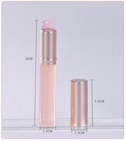 Mini pinceau à lèvres en silicone rose, applicateur de rouge à lèvres, brosse à lèvres pour baume à lèvres avec couvercle pour le maquillage quotidien