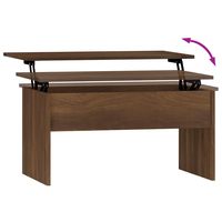 Table basse relevable en noyer avec rangement dissimulé, table centrale moderne pour salon, petit appartement, décoration intérieure, mobilier