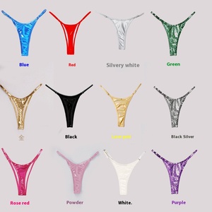 سروال سباحة نسائي مثير بلون واحد بيكيني ملابس سباحة صغيرة ملابس داخلية أسفل مثلث دفع إلى أعلى قطعة واحدة - Product Image 3