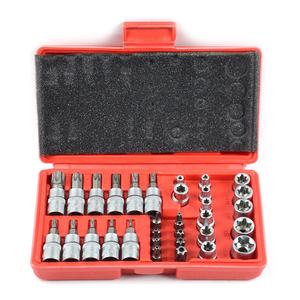 XCTOOL, лидер продаж, 34 шт., защита от несанкционированного доступа, набор разъемов для электронных битов, набор инструментов для 3/8 автомобиля, гаража - Product Image 2