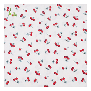 Petit tissu cerise avec fond <span class=keywords><strong>blanc</strong></span> et bleu imprimé de fruits 100% polyester écologique pour la natation des filles - Product Image 2