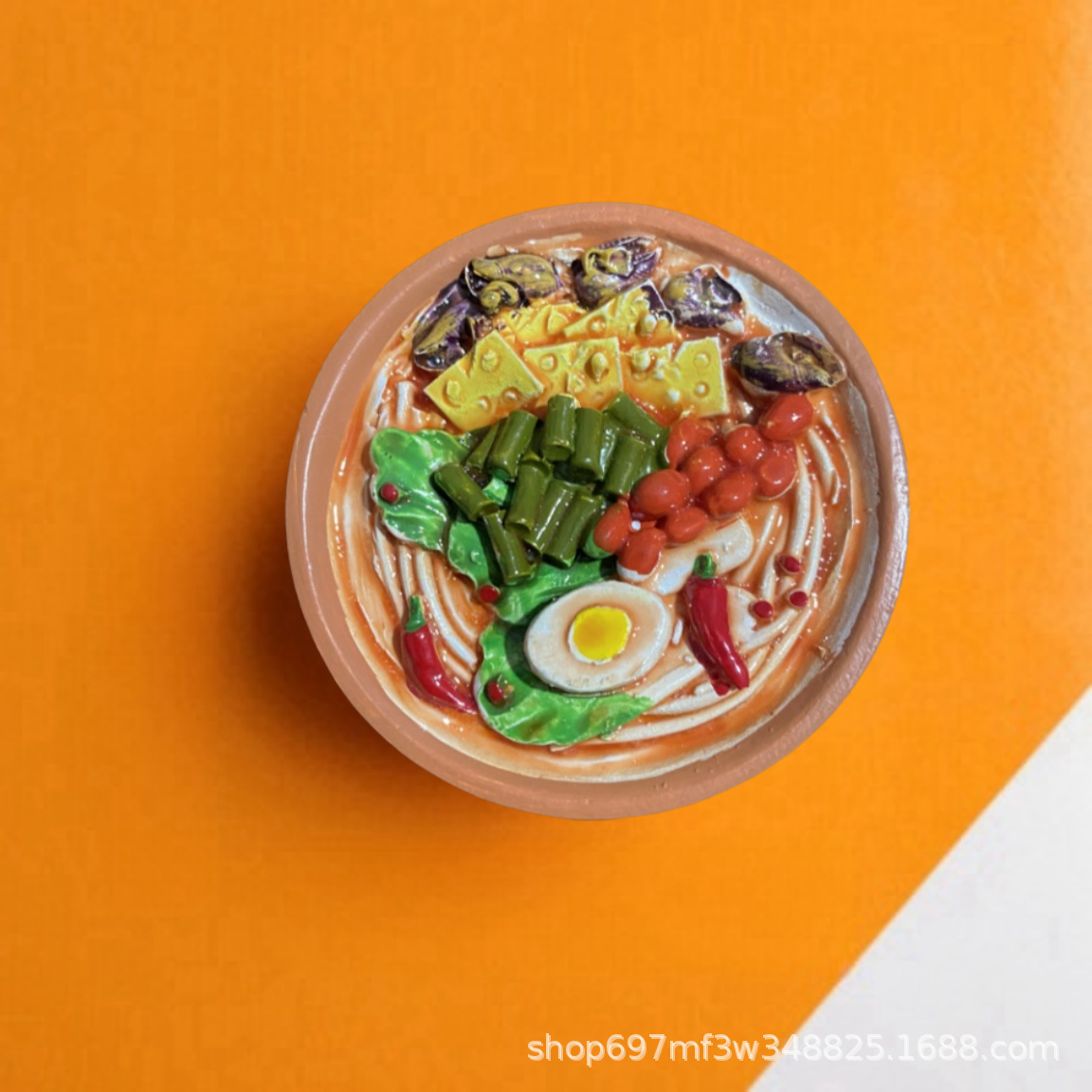 Imán de nevera gourmet - fideos de caracol gigante