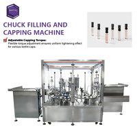 Machine de remplissage et de bouchage compacte en acier inoxydable 304 avec moteur PLC pour bouteilles en verre de parfum et produits chimiques, haute vitesse, qualité alimentaire