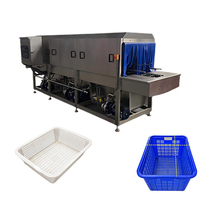 Laveuse automatique de caisses/plateaux/palettes/plaques/paniers en plastique / Machine à laver les caisses en plastique