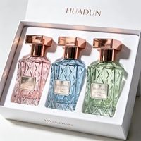 Flacon de parfum vide en verre de 30 ml avec surface à motif quadrillé, étiquettes métalliques personnalisées et couvercle de luxe en or rose, faible MOQ
