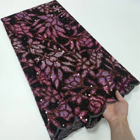 Filet Africain Tulle Dentelle Fleurs Paillettes Dentelle Tissu Français Dentelle Tissu