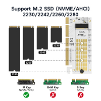 Adaptador de tarjeta de expansión MAIWO NVMe M.2 SSD a PCIe con barra de luz RGB Compatible con accesorios de computadora PCIex16/x8/X4 Stock