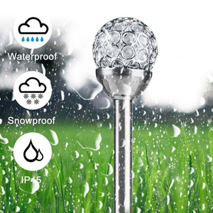 Solar Stainless Steel Garden <b>Light</b> <b>LED</b> Colorful Waterproof Outdoor Lawn Lamp IP45 - Product Image 1