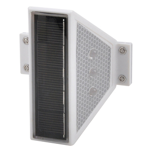 LED Solar Traffic Warning <b>Light</b> IP68 Waterproof Cast Iron PC Reflective Trapezoid Delineator Post 72+ Hours Runtime for Road - Product Image 1