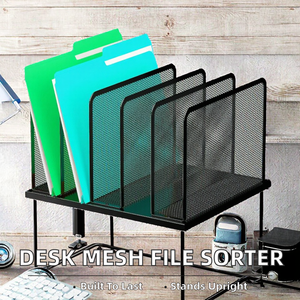 SAM SM60323 Plateau vertical en métal à 5 compartiments pour documents, idéal pour la maison, le bureau et la salle de classe - Organisateur de fichiers et d'accessoires - Product Image 2