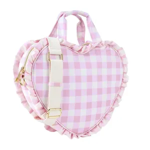 Wholesale Custom Nylon Nude Heart Tote With Zipper New Design Pink Tote Bags For Women