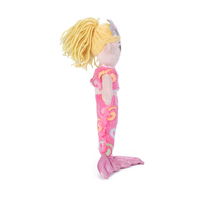 Jouet en peluche de sirène rose, 20 pièces, 45cm, belle, personnalisée, avec queue de poisson rose