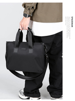 Sac à bandoulière Oxford personnalisé avec logo, fermeture éclair, pour ordinateur portable 14 pouces, étanche et portable, style professionnel et tendance