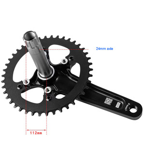 Juego de Bielas para Bicicleta de Gravel con Plato de 4 Orificios BCD110 38/40/42/44/46/48T y Biela de 170mm con Eje de Pedalier - Product Image 2