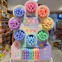 Nuevo Juego de Marcadores Fluorescentes Macaron de 8 Colores con Punta de Pincel Oblicua de Doble Cara, Protección Ocular, No Borrable, para Estudiantes, Material Escolar, Puntos Clave