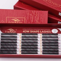 Extensions de cils individuels en forme de W, V, Y pour volume, vente chaude 2025, extensions de cils russes en trèfle à quatre feuilles, marque privée