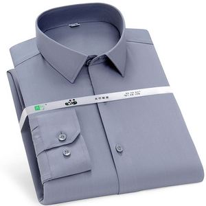 <span class=keywords><strong>Camisa</strong></span> de Vestir Elástica de Fibra de Bambú sin Hierro para Hombre, Ropa Formal de Negocios, Prenda de Vestir de <span class=keywords><strong>Manga</strong></span> <span class=keywords><strong>Larga</strong></span>, Prenda Profesional, Prenda de Vestir - Product Image 3